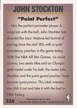 1993-94 Fleer #236 John Stockton Back