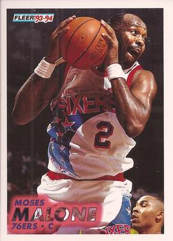 1993-94 Fleer #353 Moses Malone Front