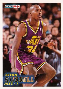 1993-94 Fleer #389 Bryon Russell Front