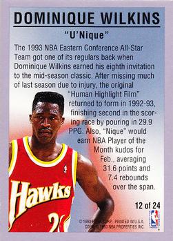 1993-94 Fleer - All-Stars #12 Dominique Wilkins Back