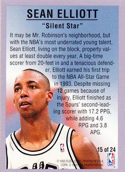 1993-94 Fleer - All-Stars #15 Sean Elliott Back
