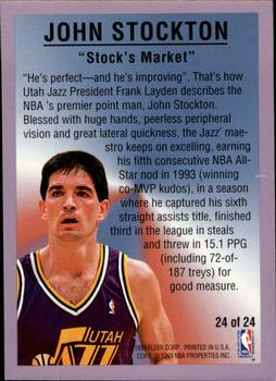 1993-94 Fleer - All-Stars #24 John Stockton Back