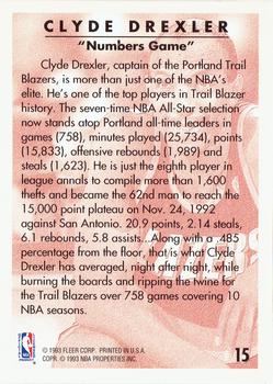 1993-94 Fleer - Clyde Drexler Career Highlights #15 Clyde Drexler Back