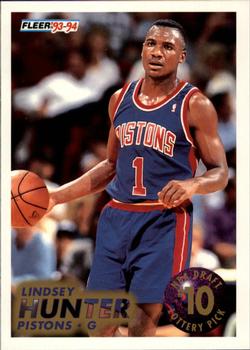 1993-94 Fleer - 1993 NBA Draft Lottery Pick Exchange #10 Lindsey Hunter Front