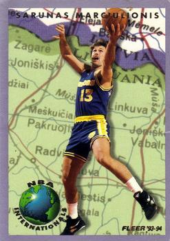 1993-94 Fleer - NBA Internationals #6 Sarunas Marciulionis Front