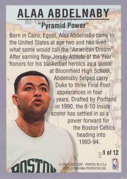 1993-94 Fleer - NBA Internationals #1 Alaa Abdelnaby Back