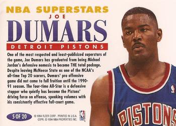 1993-94 Fleer - NBA Superstars #5 Joe Dumars Back