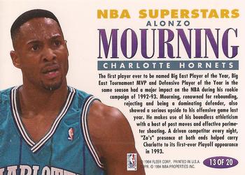 1993-94 Fleer - NBA Superstars #13 Alonzo Mourning Back