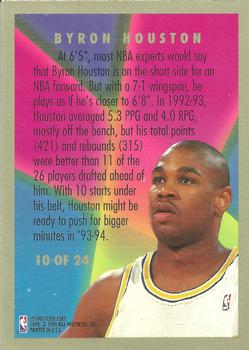 1993-94 Fleer - Rookie Sensations #10 Byron Houston Back