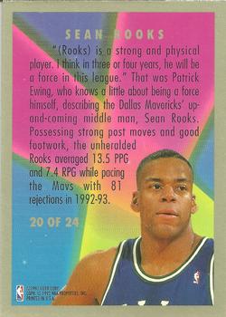 1993-94 Fleer - Rookie Sensations #20 Sean Rooks Back