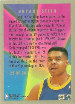 1993-94 Fleer - Rookie Sensations #22 Bryant Stith Back