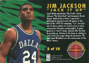 1993-94 Fleer - Sharpshooters #2 Jim Jackson Back