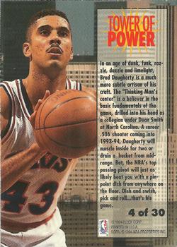 1993-94 Fleer - Towers of Power #4 Brad Daugherty Back