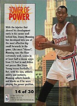 1993-94 Fleer - Towers of Power #14 Danny Manning Back