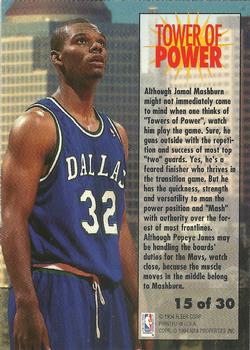 1993-94 Fleer - Towers of Power #15 Jamal Mashburn Back