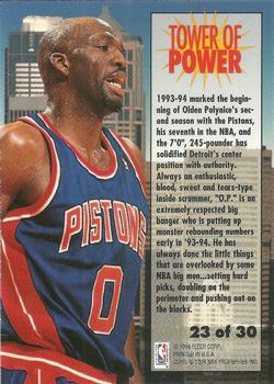 1993-94 Fleer - Towers of Power #23 Olden Polynice Back