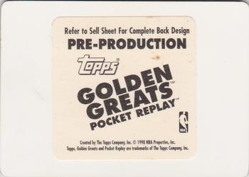 1998 Topps Golden Greats - Pre-Production #NNO Bob Cousy Back