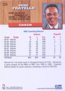 1993-94 Hoops #234 Mike Fratello Back