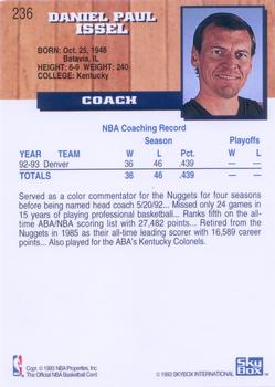 1993-94 Hoops #236 Dan Issel Back