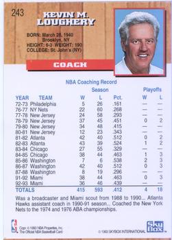 1993-94 Hoops #243 Kevin Loughery Back