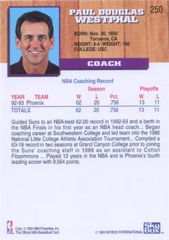 1993-94 Hoops #250 Paul Westphal Back