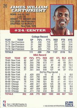 1993-94 Hoops #26 Bill Cartwright Back