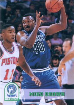 1993-94 Hoops #366 Mike Brown Front