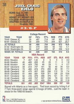 1993-94 Hoops #38 Craig Ehlo Back