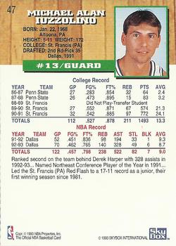 1993-94 Hoops #47 Mike Iuzzolino Back