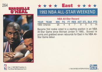 1993-94 Hoops #264 Shaquille O'Neal Back