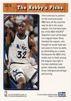 1993-94 Hoops - Supreme Court #SC4 Shaquille O'Neal Back