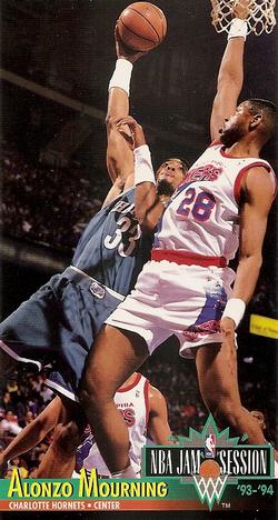 1993-94 Jam Session #24 Alonzo Mourning Front