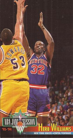 1993-94 Jam Session #155 Herb Williams Front