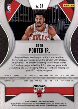 2019-20 Panini Prizm #64 Otto Porter Jr. Back