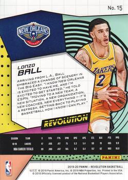 2019-20 Panini Revolution #15 Lonzo Ball Back