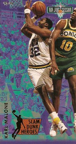 1993-94 Jam Session - Slam Dunk Heroes #4 Karl Malone Front