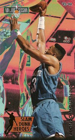 1993-94 Jam Session - Slam Dunk Heroes #5 Alonzo Mourning Front