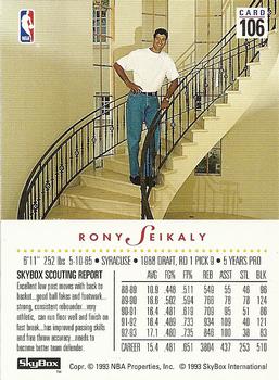 1993-94 SkyBox Premium #106 Rony Seikaly Back