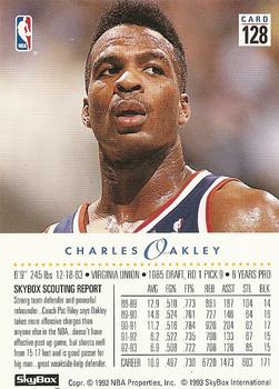 1993-94 SkyBox Premium #128 Charles Oakley Back