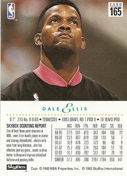 1993-94 SkyBox Premium #165 Dale Ellis Back
