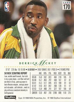 1993-94 SkyBox Premium #170 Derrick McKey Back