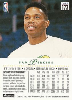 1993-94 SkyBox Premium #173 Sam Perkins Back