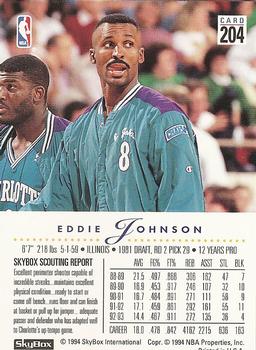 1993-94 SkyBox Premium #204 Eddie Johnson Back