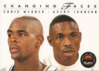 1993-94 SkyBox Premium #300 Chris Webber / Avery Johnson Front