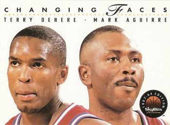 1993-94 SkyBox Premium #303 Terry Dehere / Mark Aguirre Front