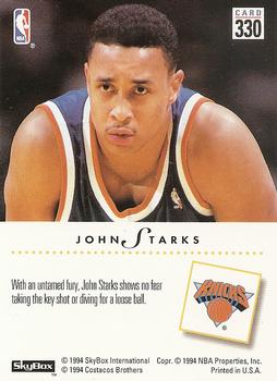 1993-94 SkyBox Premium #330 John Starks Back