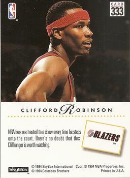 1993-94 SkyBox Premium #333 Clifford Robinson Back