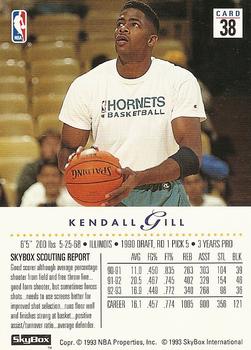 1993-94 SkyBox Premium #38 Kendall Gill Back