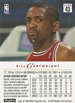 1993-94 SkyBox Premium #43 Bill Cartwright Back