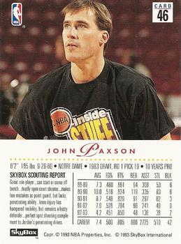 1993-94 SkyBox Premium #46 John Paxson Back